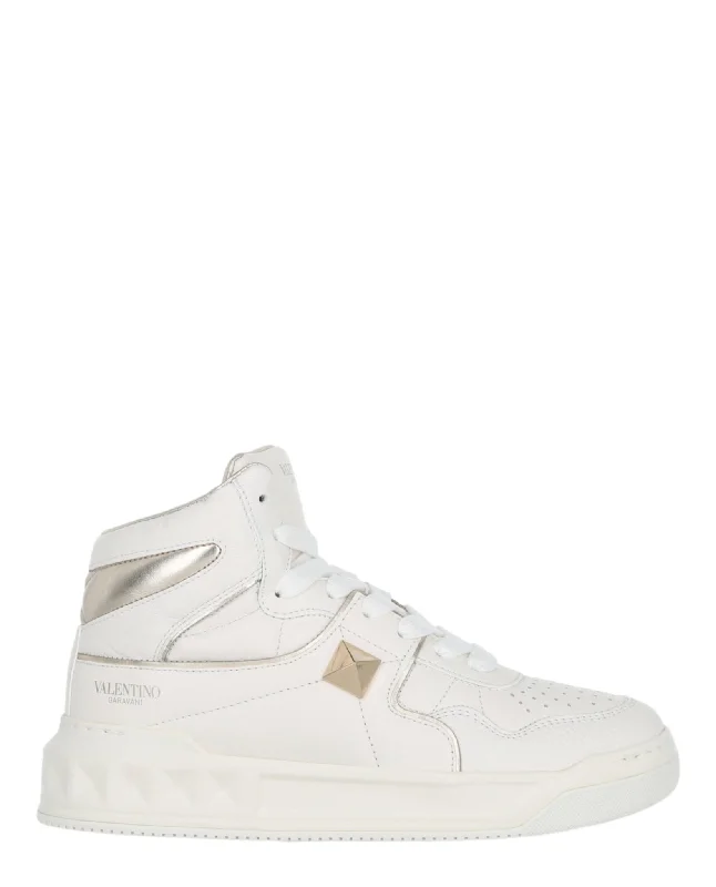 Valentino Womens One Stud High-Top Sneaker