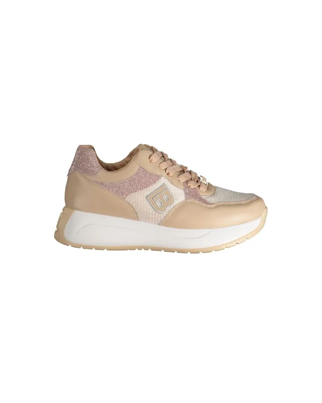 Laura Biagiotti  Women's Beige Leather Sneakers