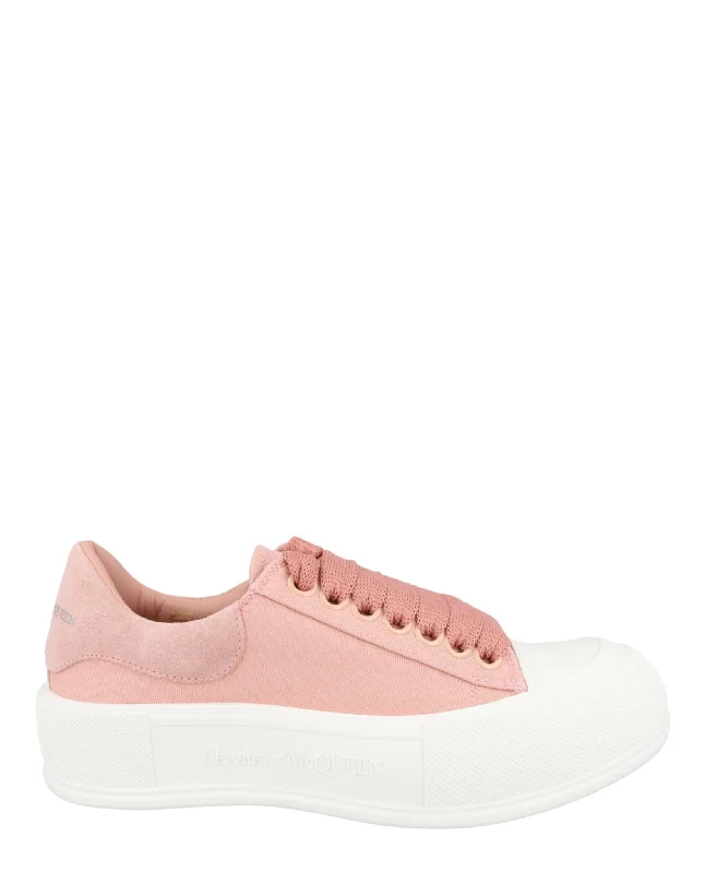 Alexander McQueen Womens Deck Lace-Up Sneaker