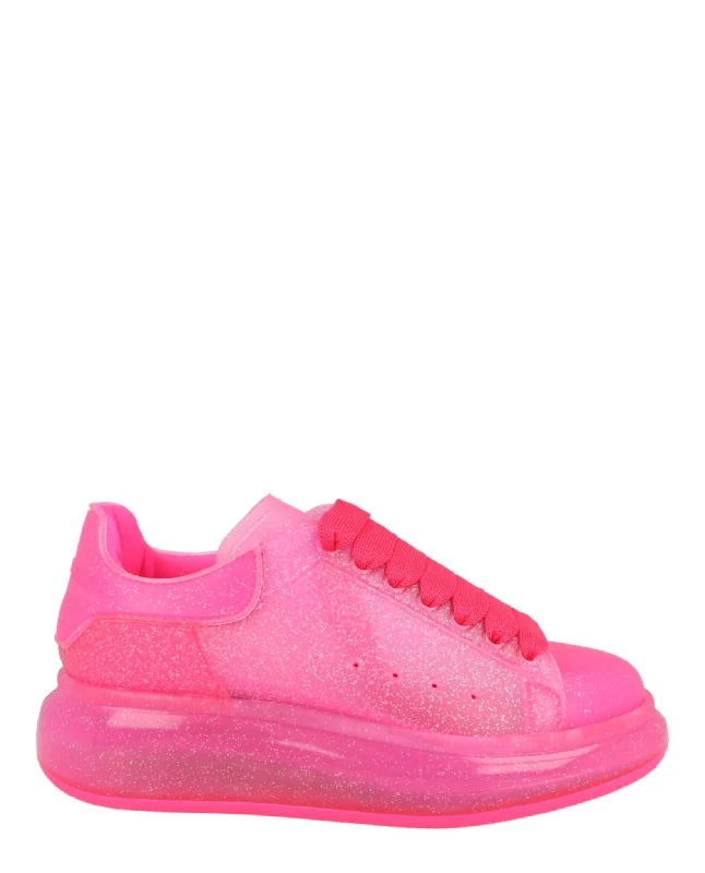 Alexander McQueen Womens Glitter Oversized Sneakers