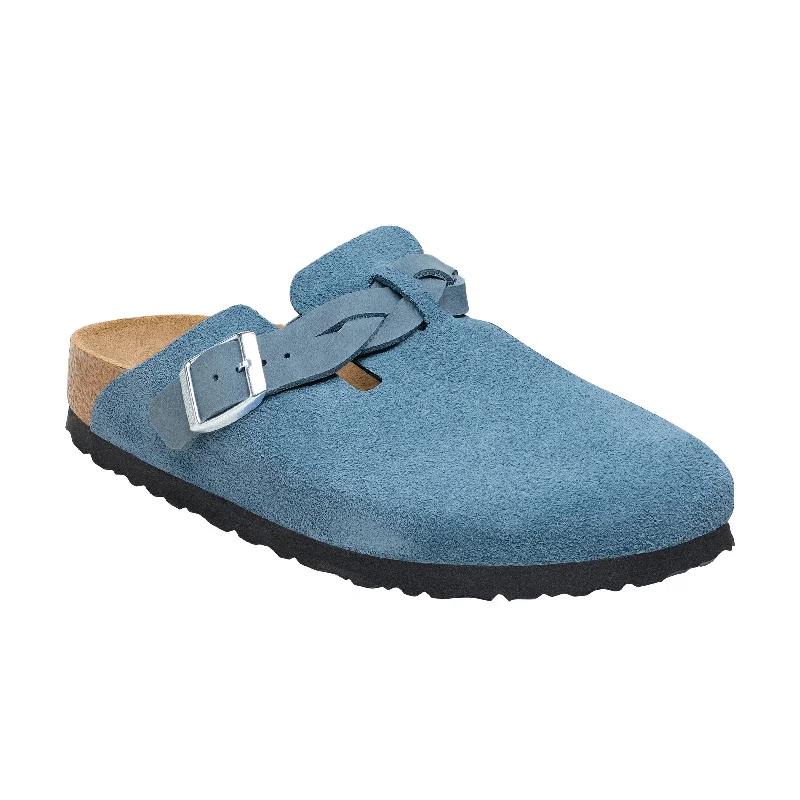 Boston Braided Elemental Blue Suede Leather