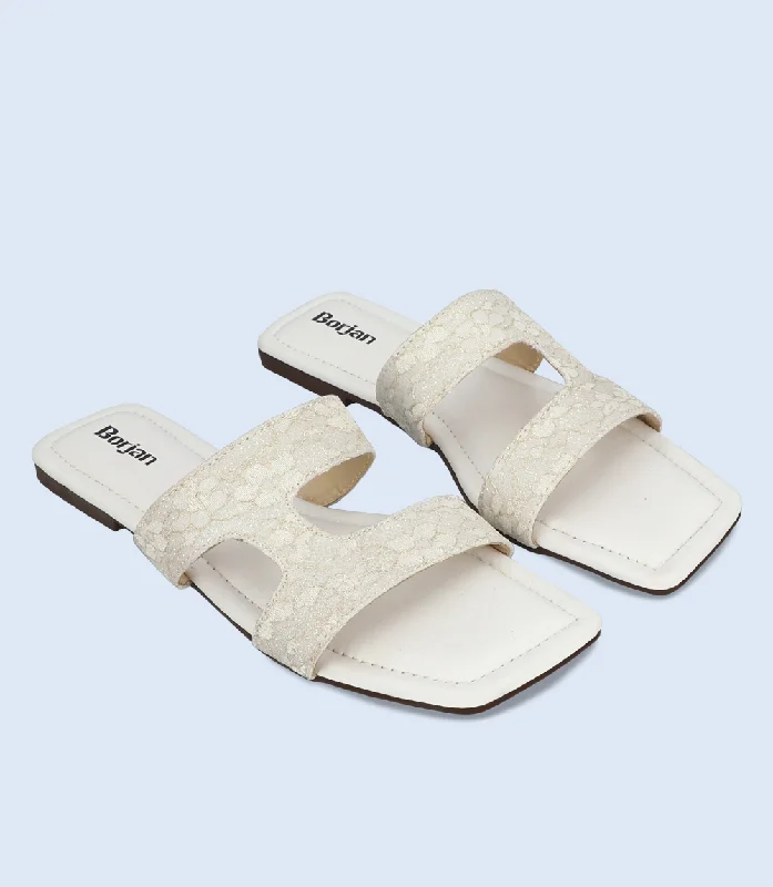 BW10006-WHITE-Women Slipper