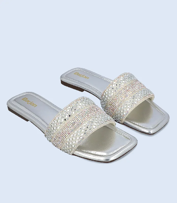 BW10011-SILVER-Women Slipper