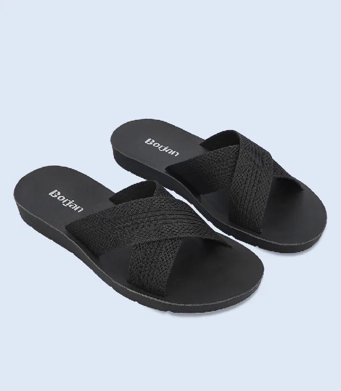 BW10019-BLACK-Women Slipper