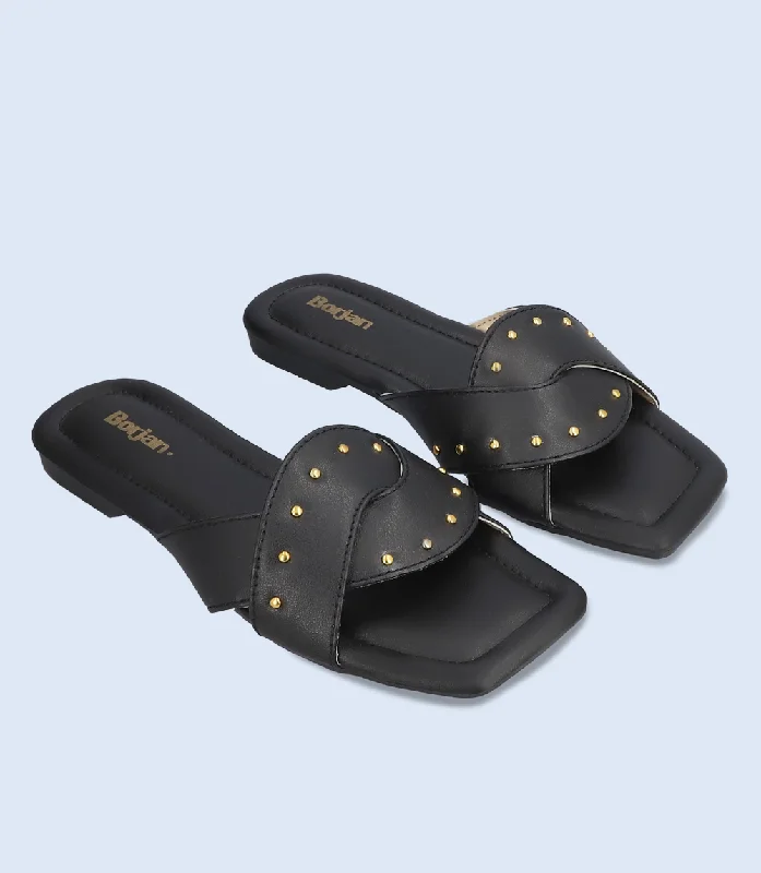 BW10036-BLACK-Women Slipper