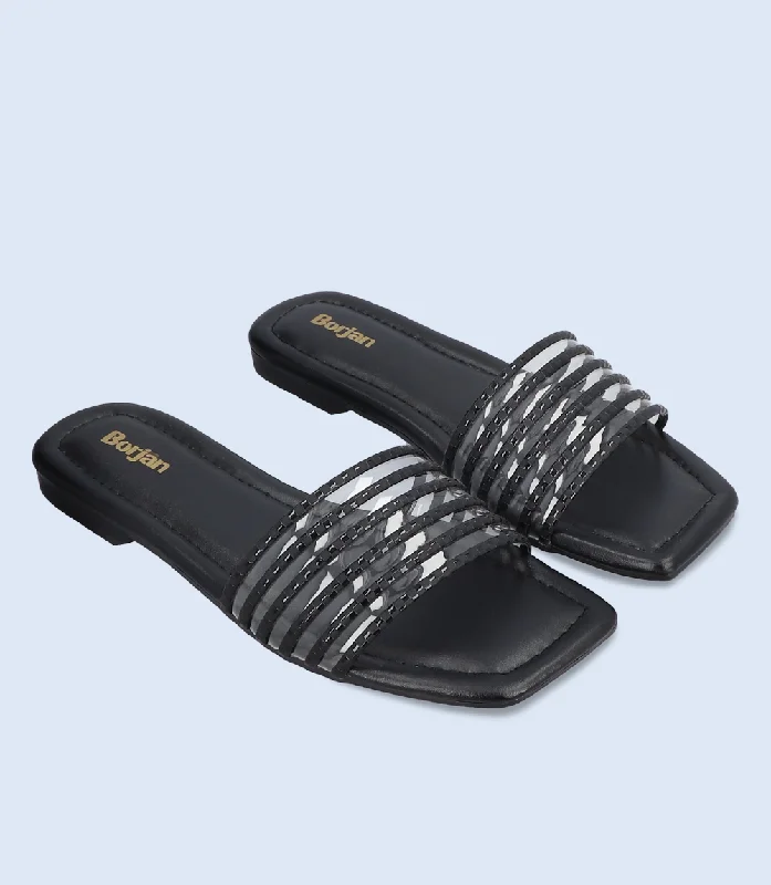 BW10045-BLACK-Women Slipper