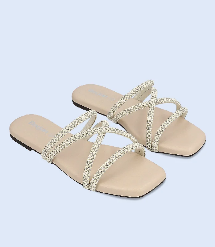 BW10187-BEIGE-Women Slipper