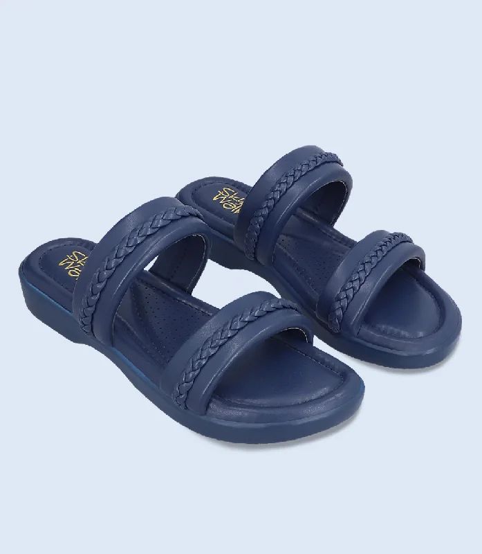 BW6345-NAVY-Women Comfort Slipper