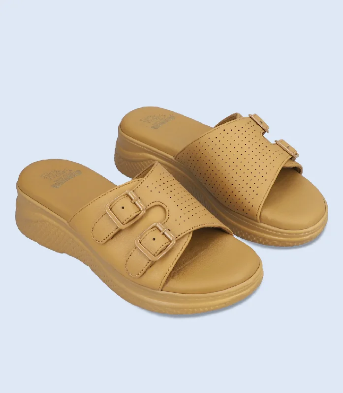 BW6367-MUSTARD-Women Comfort Slipper