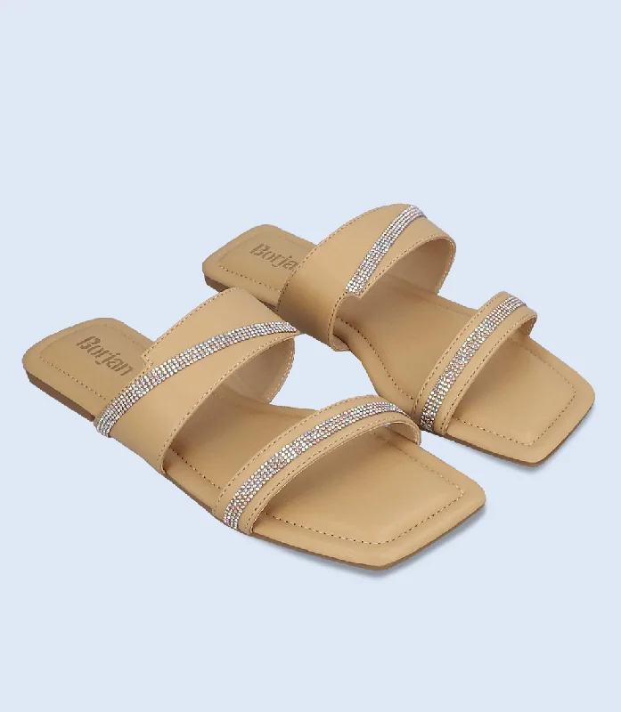 BW6624-BEIGE-Women Slipper