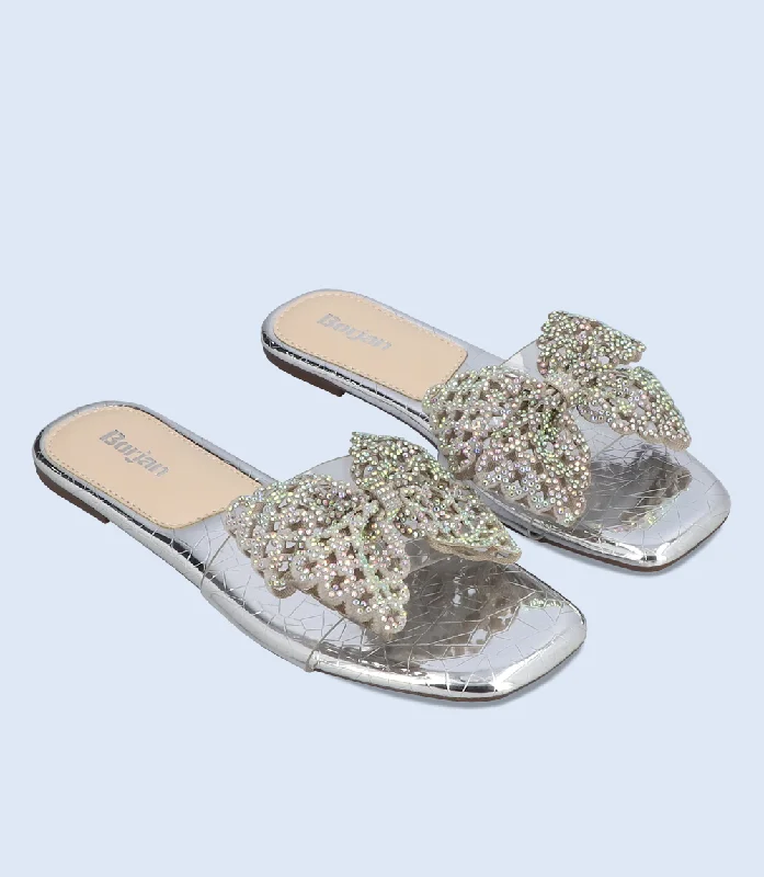 BW8758-SILVER-Women Slipper