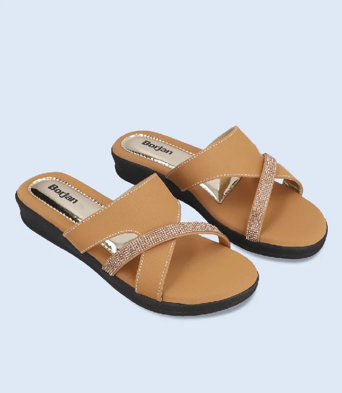 BW9204-TAN-Women Slipper