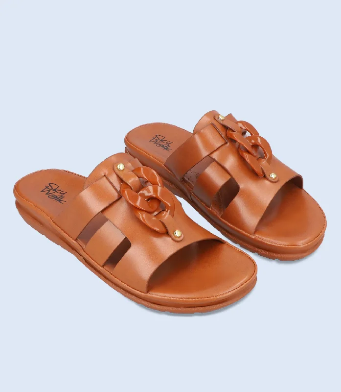 BW9253-TAN-Women Comfort Slipper