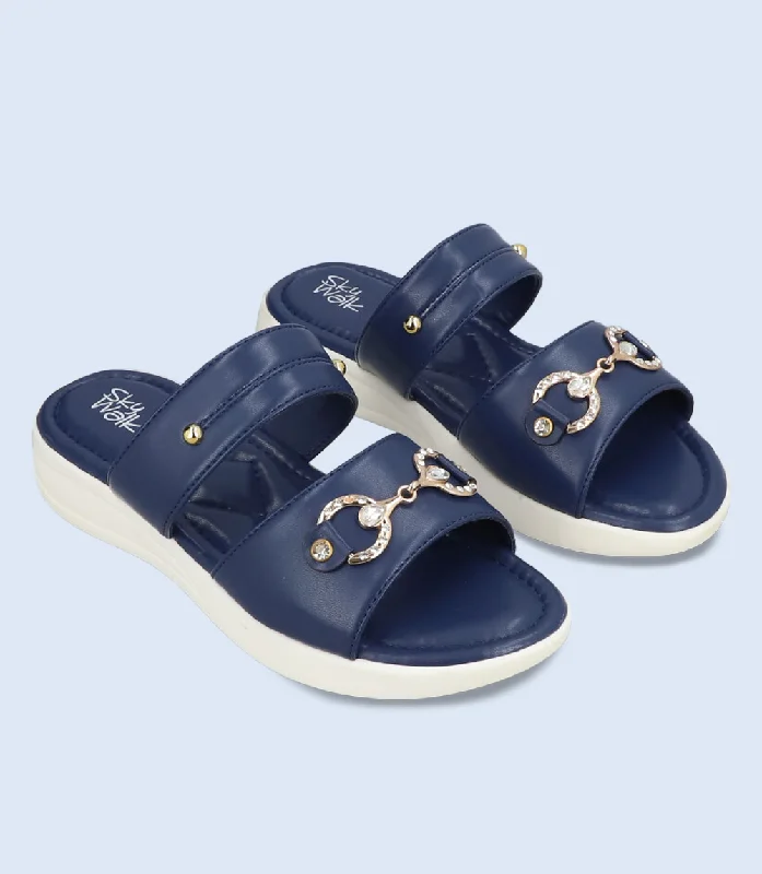 BW9631-NAVY-Women Comfort Slipper