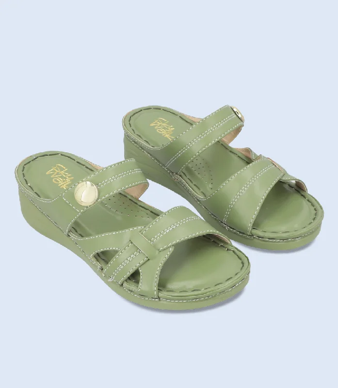 BW9731-GREEN-Women Comfort Slipper