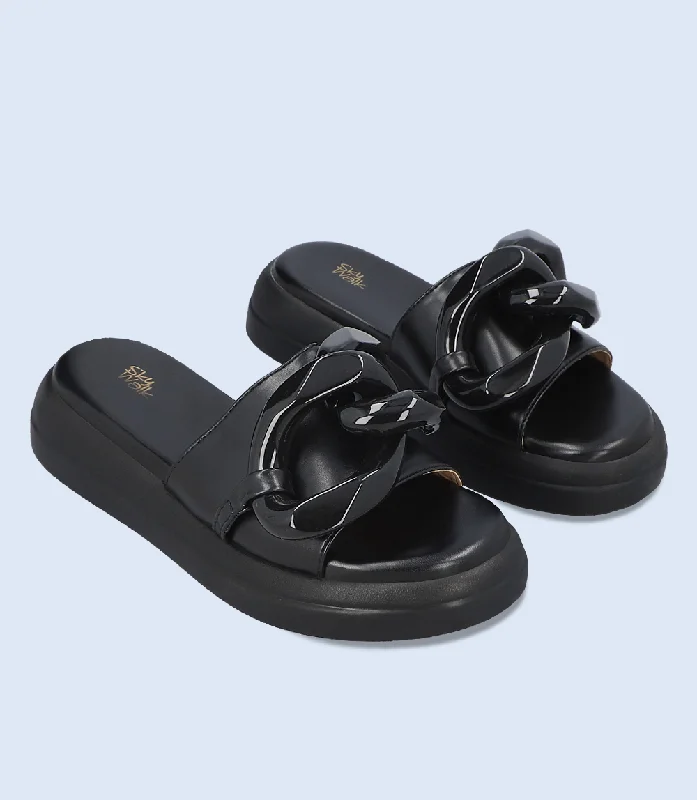 BW9968-BLACK-Women Comforto Slipper