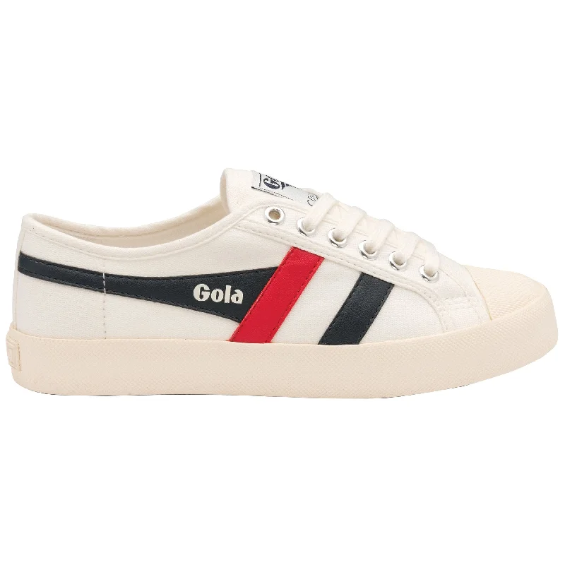 Coaster Sneaker (Off White + Navy + Red)