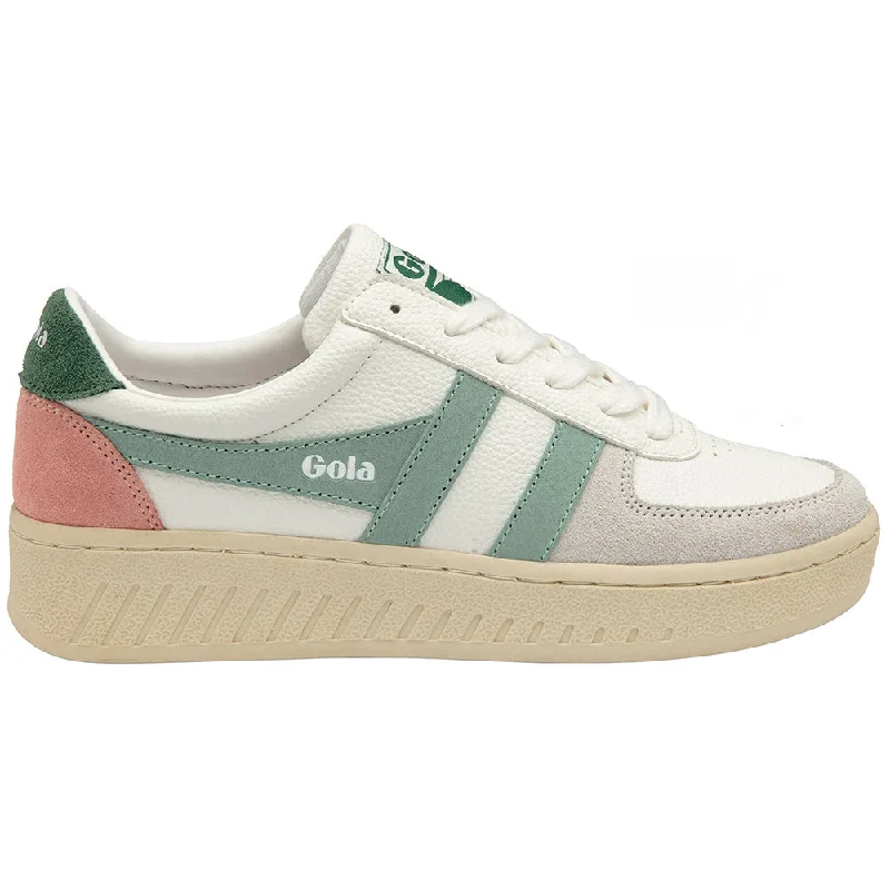 Grandslam Trident Sneaker (White + Green Mist + Evergreen)