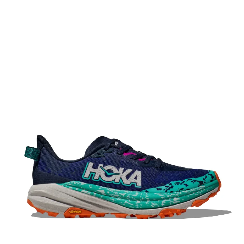 Hoka Women's Speedgoat 6 Sneaker in Varsity Navy/Meteor